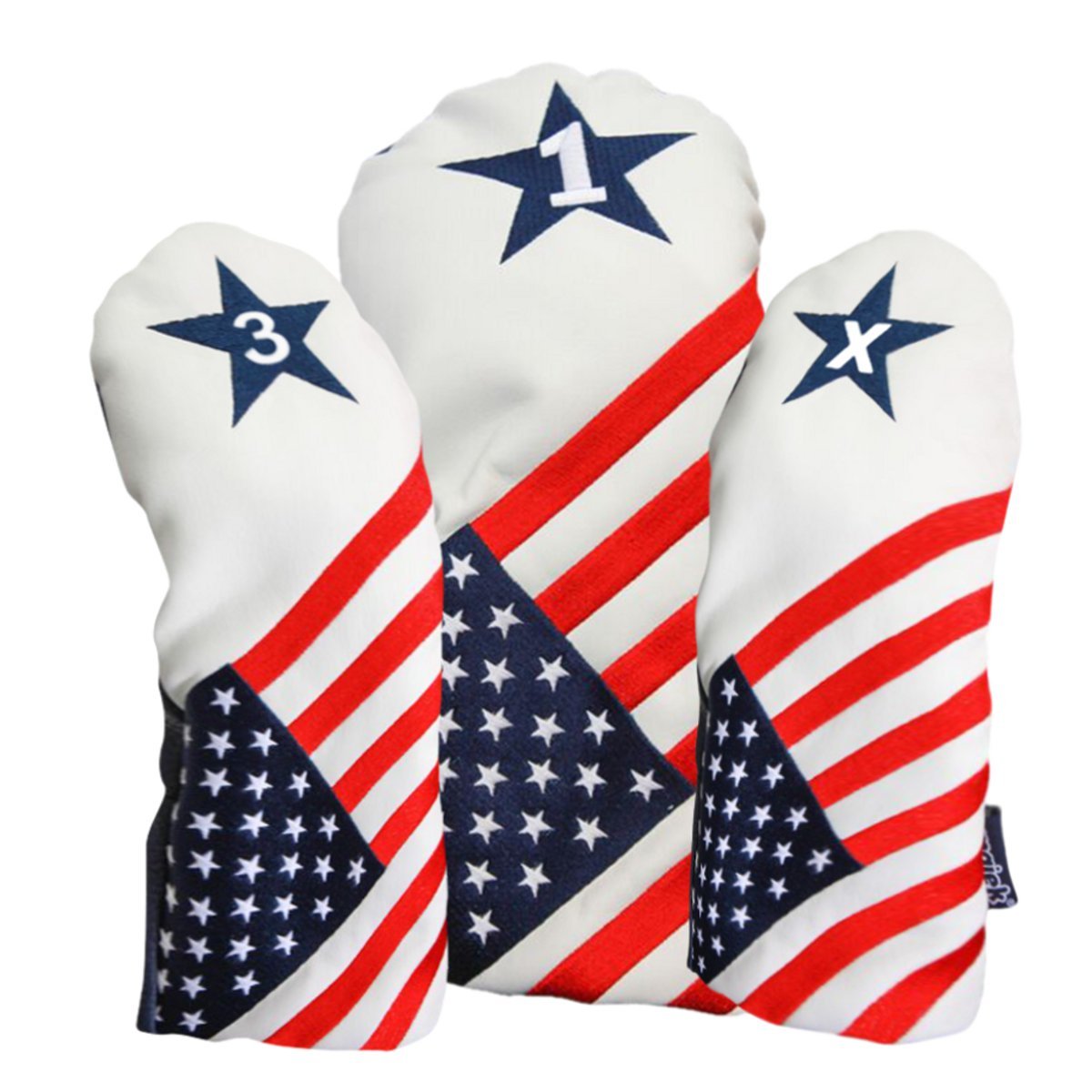 USA 1 3 X Golf Headcover Patriot Vintage Retro Patriotic Driver Fairway