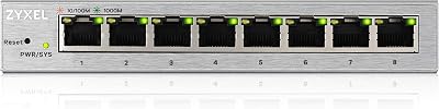 Zyxel GS1200-8 8 Port Gigabit Web Managed Switch VLAN QoS IGMP LAG Fanless