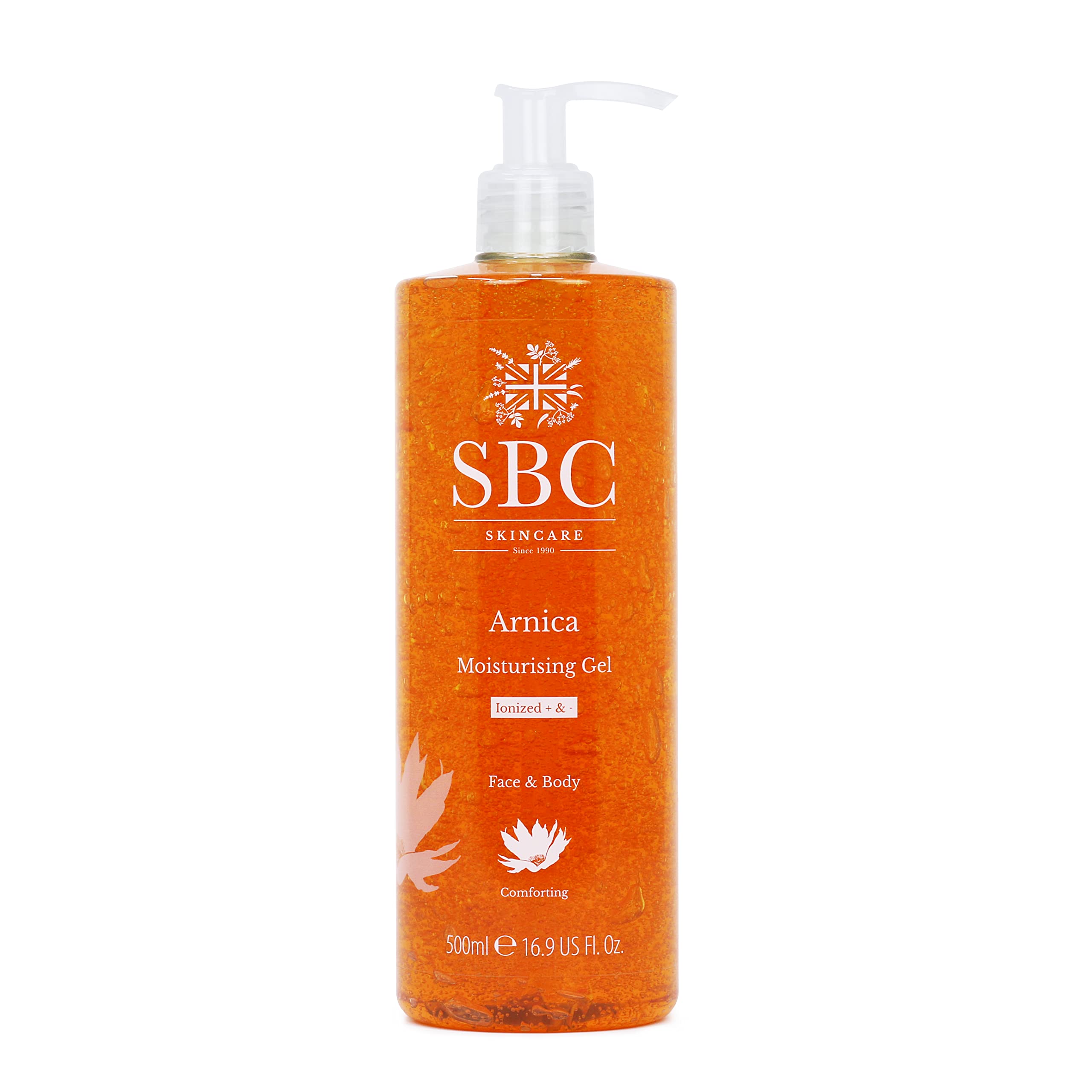SBC Skincare Arnica Gel 500ml Fast Absorbing Vegan Arnica Montana Gel for Muscle Relief, Joint & Muscle Pain, Sports Recovery, Pre & Post Workout Massage, Tension & Fatigue Relief
