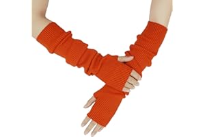 Farlenoyar Warm Cashmere Long Arm Gloves for Women Cozy Winter Fingerless Gloves Soft Arm Warmers,Great Holiday Gift