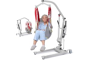 Careboda Electric Patient Lift, Medical Transfer Lifts for Seniors with Sling, Sit to Stand Lift for Elderly, Full Body Transfer Lift Chairs for Bed, Car, Wheelchair and Floor, 510LBS Weight Capacity