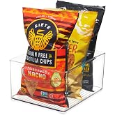 iDesign Stackable Storage Bin with Handles, Clear | Organize Pantry, Fridge, or Freezer, Made in USA