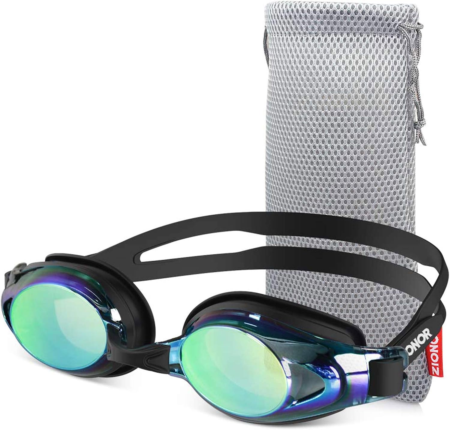 ZIONOR Swim Goggles, Upgrade G8 Swimming Goggles for Adult Men Women Youth, UV Protection Anti-Fog Leakproof (Black Frame Gold Lens) : Sports & Outdoors
