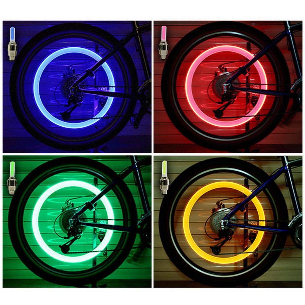 fanddy Waterproof Led Bike Wheel Lights Night Riding Cycling Light Safety Lamp Headlights