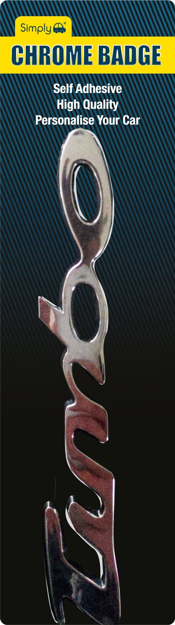 Simply CB44 Turbo Chrome Badge,130.18mm