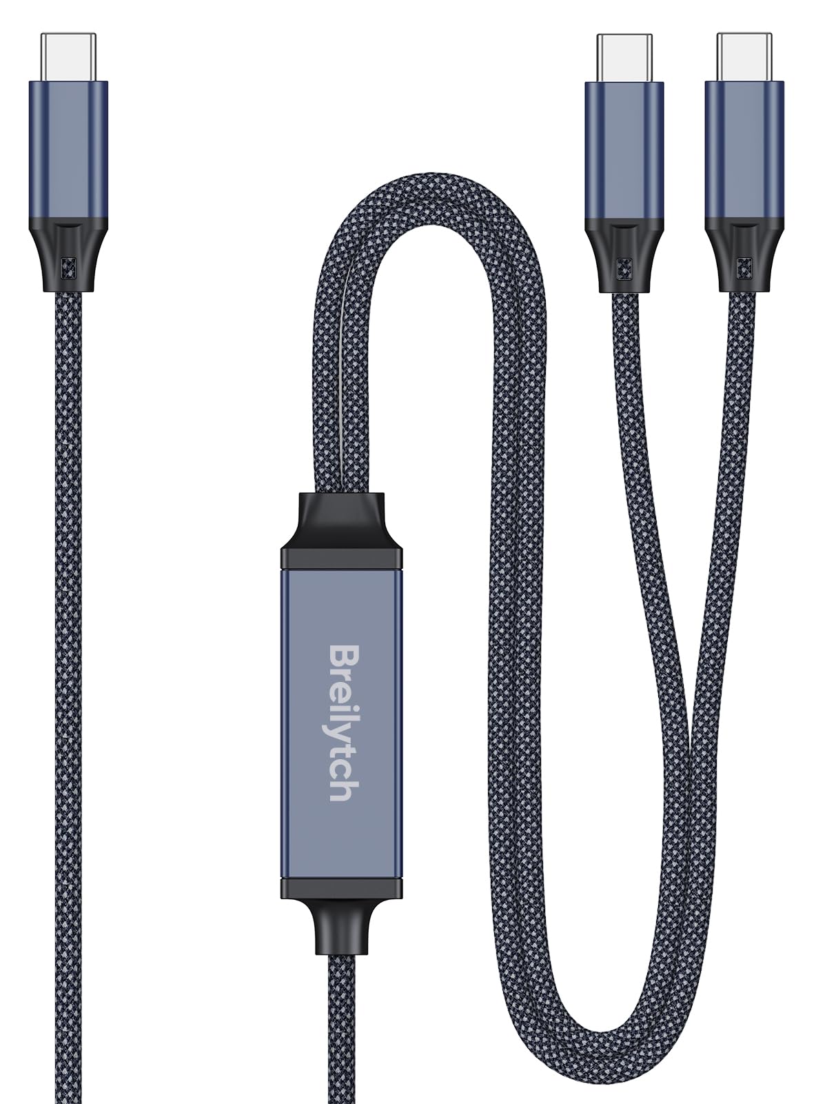 Photo 1 of 2-in-1 USB C to USB C Cable 4FT, 140W Dual USB C Charger Cable with Power Delivery, Fast Charging Cord for iPhone 17/16/15 Series, MacBook Pro/Air, iPad Pro, Galaxy S25, Pixel 7, HP Dell Laptop