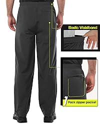 33,000ft Men's Rain Pants Waterproof, Windproof