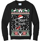 wild custom apparel 67 Ugly Christmas Sweater Nice Naughty 6 7 Meme Six Seven Youth Boys Girls Sweater Crewneck Sweatshirt