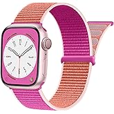 SNBLK Sport Nylon Loop Band Compatible with Apple Watch Bands for Women Men 40mm 41mm 42mm 44mm 45mm 46mm 49mm 38mm, Breathable Braided Stretchy Strap for iWatch SE Series 11/10/9/8/7/6/5/4/3 Ultra