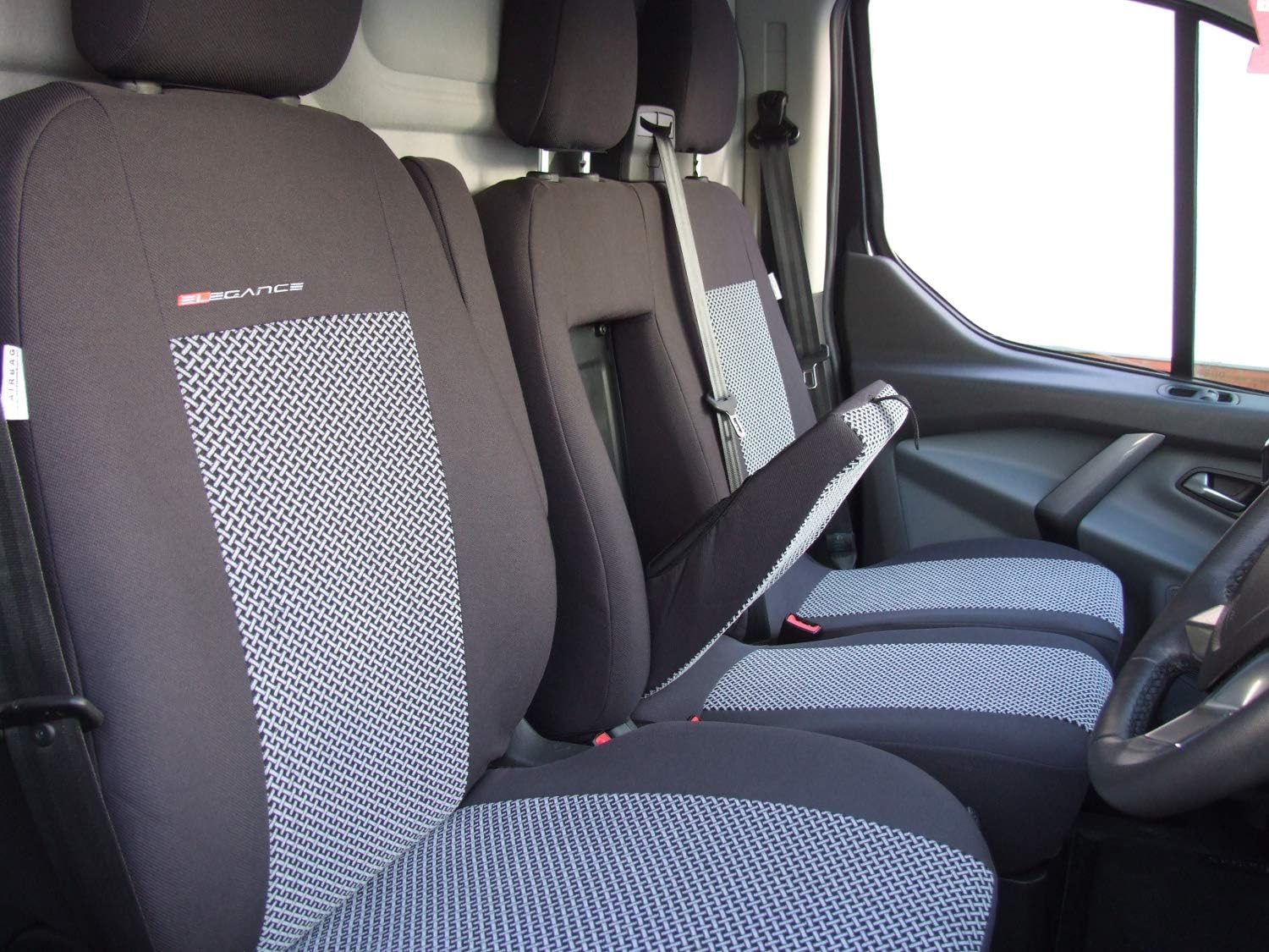 Dkmoto 541P2 Tailored Van Seat Cover with Fold Down Table, Light Blue - Image 3