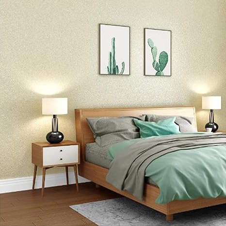 Amazon Co Jp Sqinaa壁紙ピールアンドスティック壁紙リビングルームtv背景寝室ワードローブレストラン装飾用粘着防水pvc壁紙 23 6x394インチ ベージュ ホーム キッチン