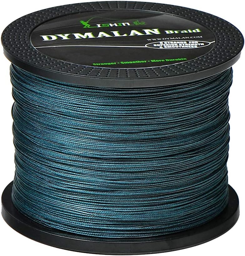 DYMALAN 8 Strands Braided Fishing Line - 547 Yds/500M-For Maximum Casting Distance & Durability for Saltwater & Fresh Water Surf Fishing, Bass Fishing