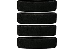 Oldhill 4-Pack Kids Sports Headbands Sweatbands by Thick Terry Cloth Cotton (Black)