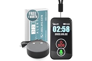321 ALERT SOS Mobile GPS - 4G Medical Alert System for Seniors with Fall Detection - LCD Display - SOS Alert System - Call to Activate - M-100 with 24/7 Emergency Monitoring - Elderly Panic Button for Seniors