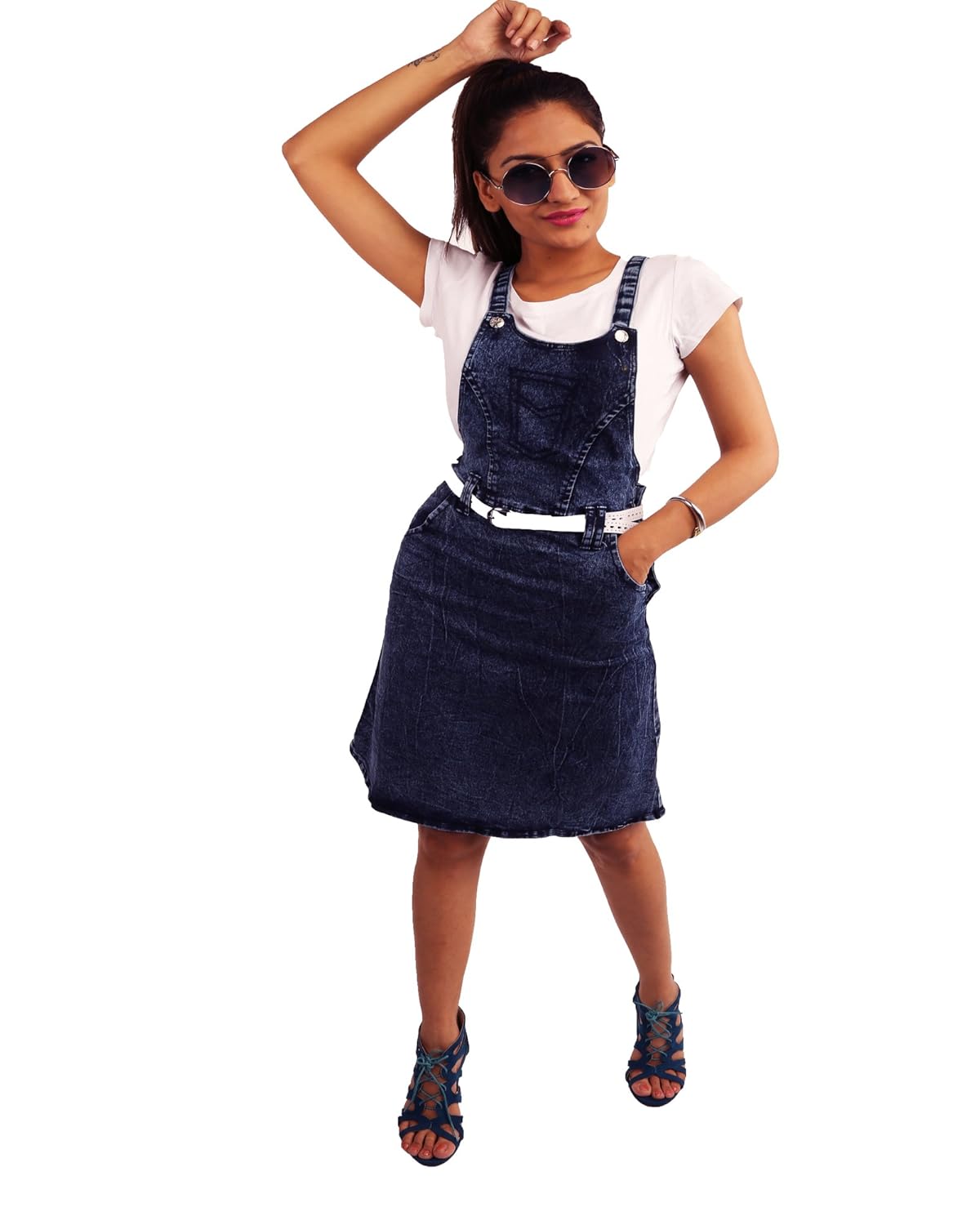 western world blue skirt dungaree