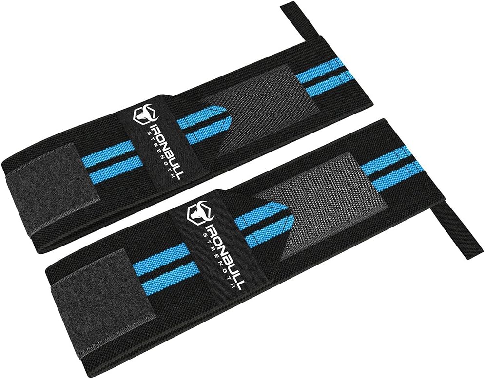 Wrist Wraps (18" Premium Quality) for Powerlifting, Bodybuilding, Weight Lifting - Wrist Support Braces for Weight Strength Training (Black/Blue) : Sports & Outdoors