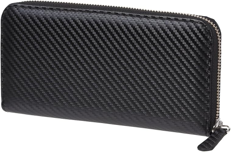 Amazon Ysak Homme メンズ長財布 小銭入れ付き 財布 カーボンレザー ラウンドファスナー 軽量 メンズ 男性 イタリアンレザー Ykkファスナー 新社会人 Ysak 財布
