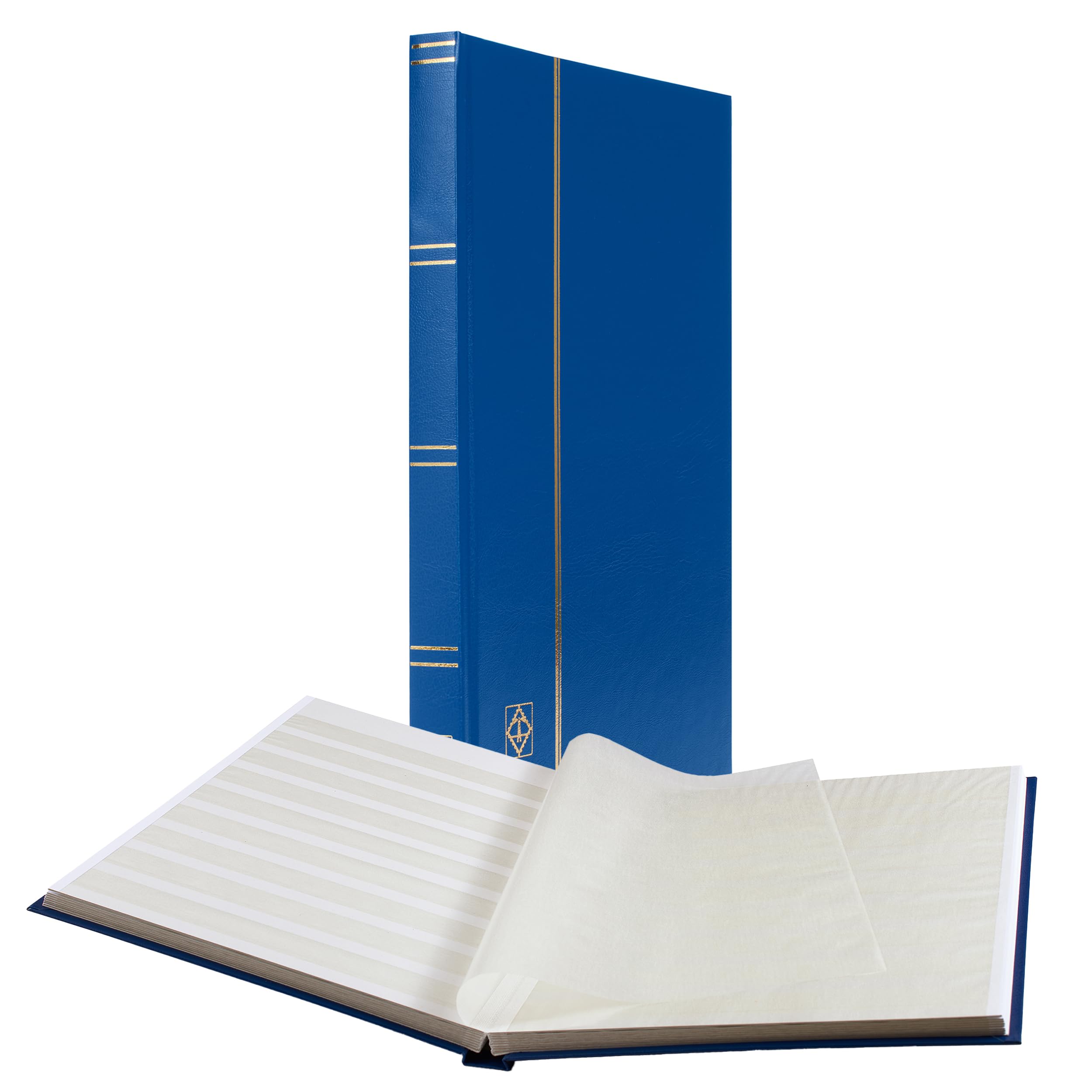 Leuchtturm 331235 Stamp collection album - Basic slipcase - 32 white DIN A4 pages - unpadded blue cover