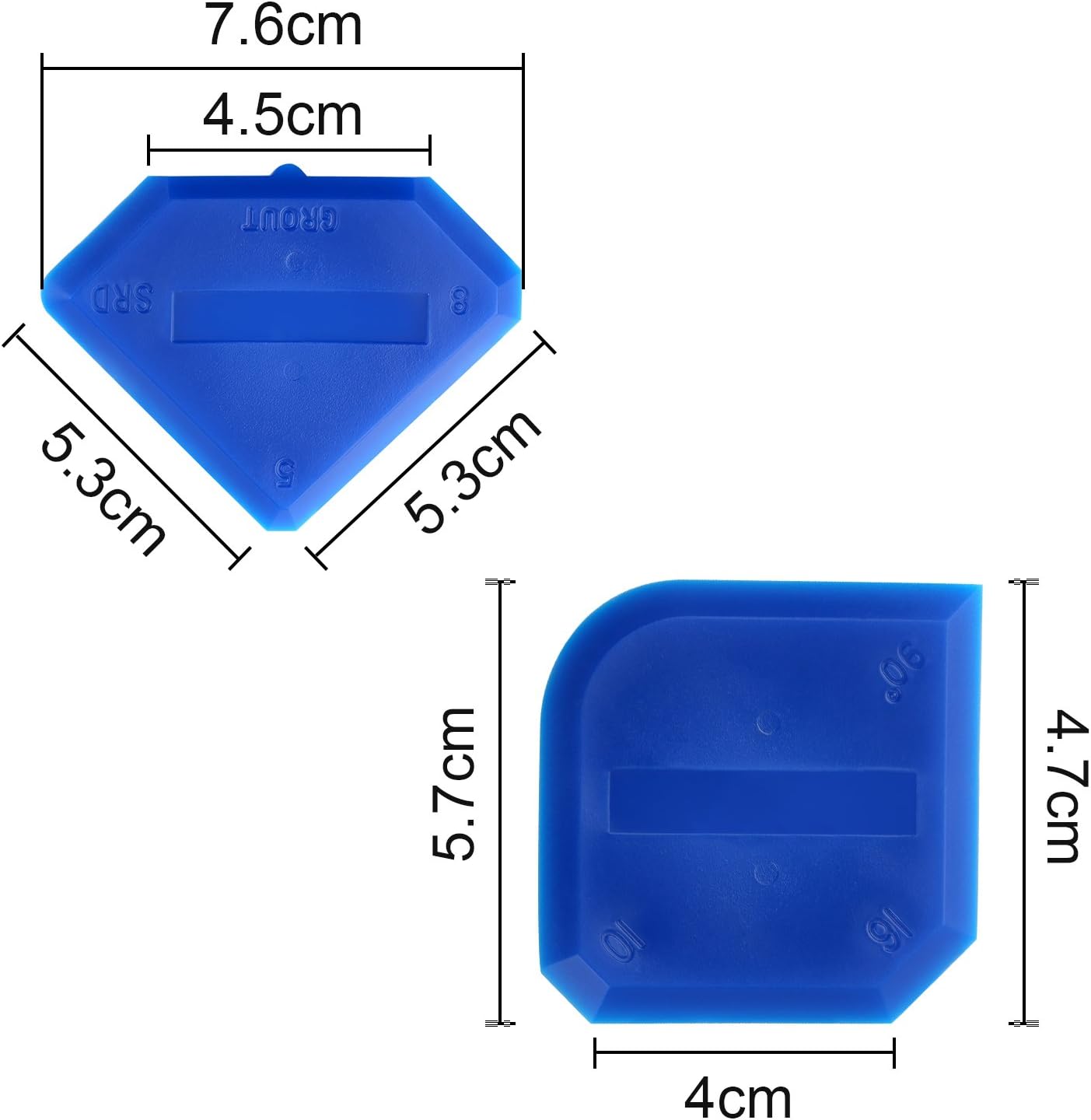 Outus 2 Pieces Caulking Tool Set Silicone Sealant Grout Finishing Tool for Kitchen Bathroom Floor Sealant Sealing, Blue - - 