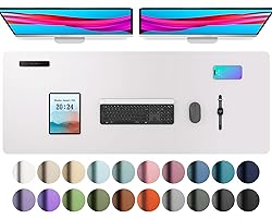 Aothia Large PU Leather Desk Pad Protector