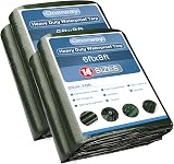 Onarway Tarpaulin Waterproof Heavy Duty 2m x 2m 105GSM Tarp Sheet