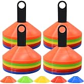 25/50/100pcs Disc Cones, Agility Soccer Cones with Carry Bag and Holder | for Sports Training, Football, Soccer, Basketball, Coaching, Practice Equipment
