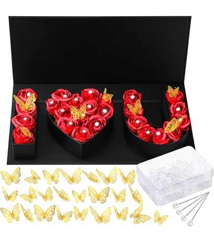 Amazon.com: 2 Pcs I Love You Box Empty Fillable Flower Box