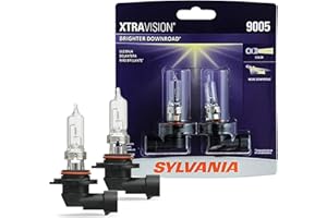 SYLVANIA - 9005 XtraVision Halogen Headlight Bulb - High-Performance Car Headlight - Halogen Light with No Glare - For Automotive - 2 Bulbs