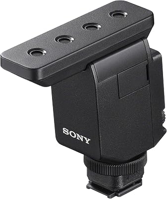 ECM-B10 Micrófono direccional (Compacto, inalámbrico, sin batería), Negro