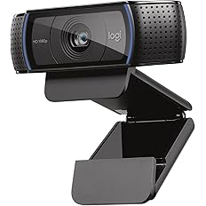 Logitech C920x HD Pro PC Webcam Full 1080p/30fps Video - Black | 30fps Video, Clear Audio, Light Correction, Works with Teams