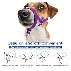 Pawaboo Dog Muzzle, Head Halter Collar for Dog, Pet