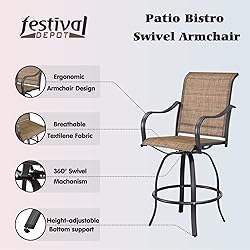 Festival Depot 6pcs Patio Dining Set Bar Height