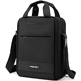 zhongningyifeng Men's Messenger Bag Nylon Shoulder Bag A4 Business Waterproof Casual Black Crossbody Bag for Work Travel Outdoor