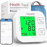iHealth Track Smart Upper Arm Blood Pressure Monitor with Wide Range Cuff That fits Standard to Large Adult Arms, Bluetooth Compatible for iOS & Android Devices