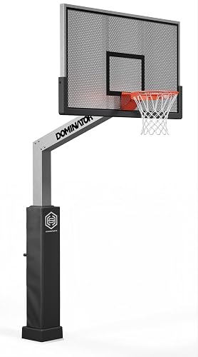 Dominator Premium Inground Adjustable Basketball Hoop - 72" Shatter ...
