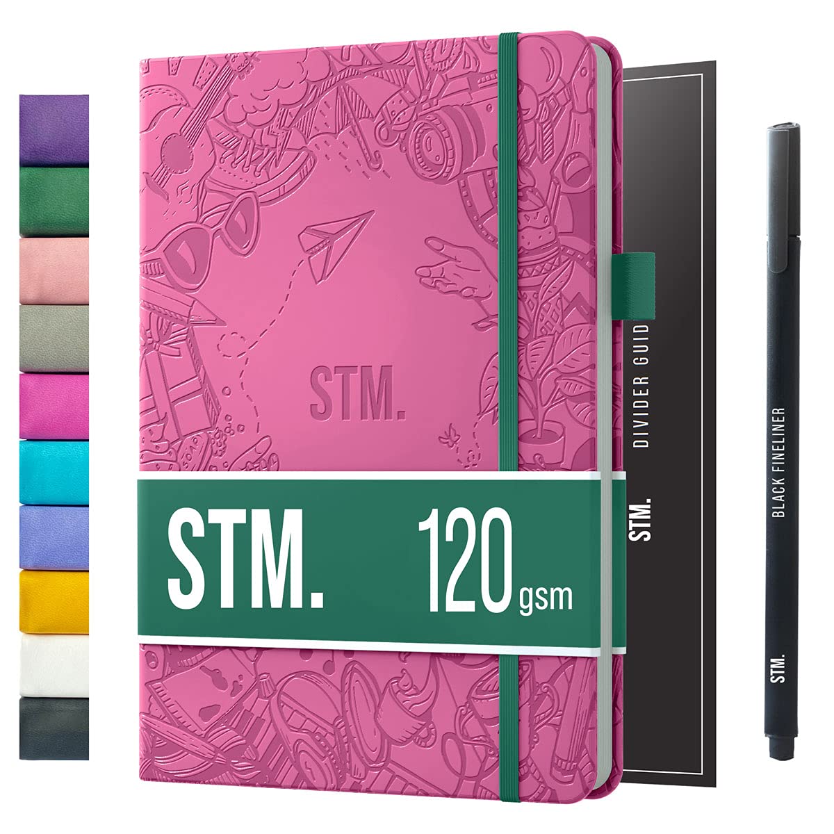 Bullet Dotted Journal Dot Grid Notebook | A5 Daily Journaling Notebooks for Personal Writing, Work, Women | 120gsm Thick Paper, Hard cover, Lay Flat Binding | 5x7 Journals Cuaderno Libretas de apuntes