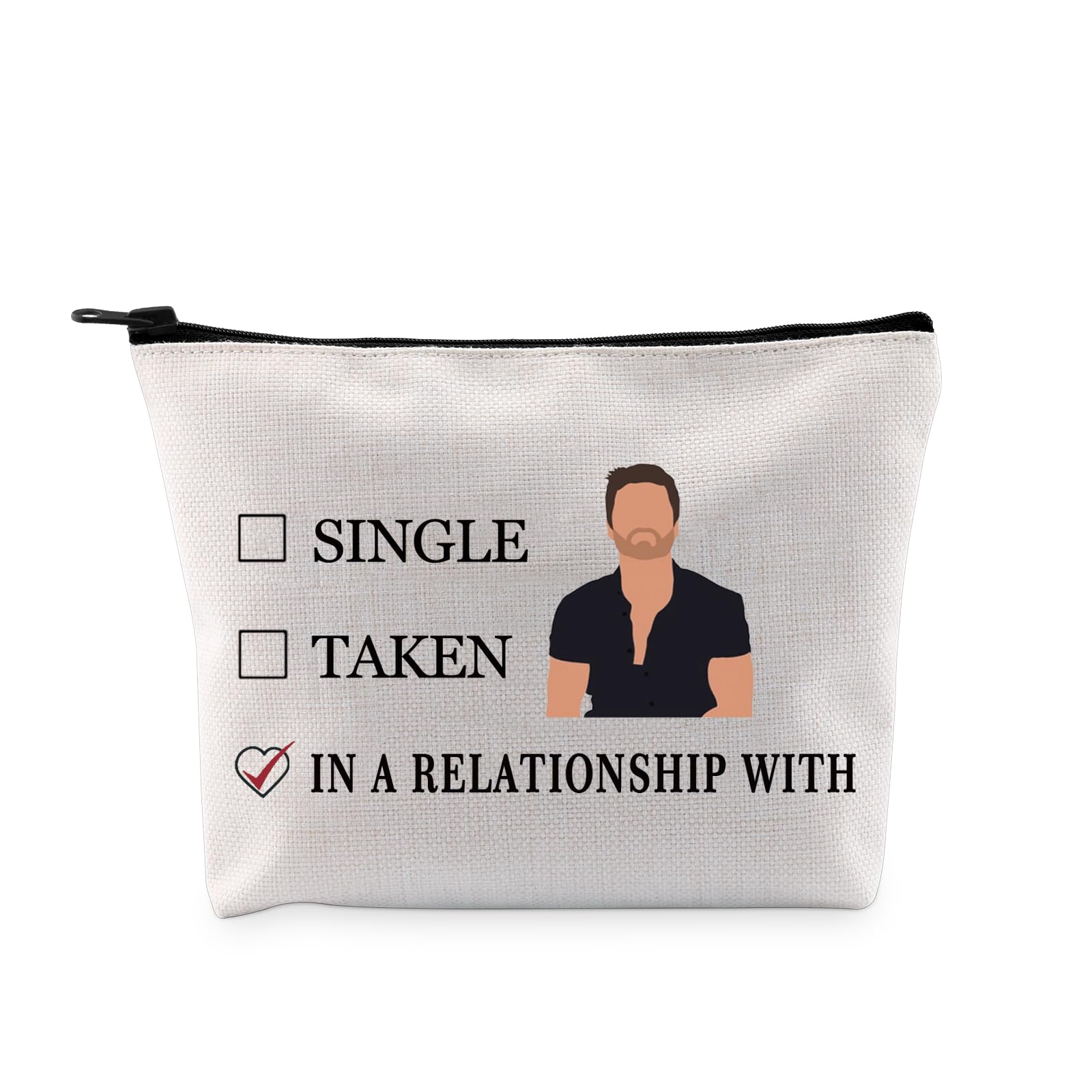 S Stan Fan Gift Single Taken Mentally Dating S Stan Makeup Bag Bucky Barnes Fan Gift Cosmetics Bag Travel Bag for Fandom Girls (Single Taken Mentally Dating)