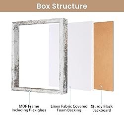 Califortree 8x10 Shadow Box Frame with Soft Linen