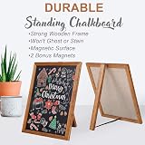Besso 11x14 Chalkboard Signs with Stand - Deep Black Slate, Rustic Frame view 2