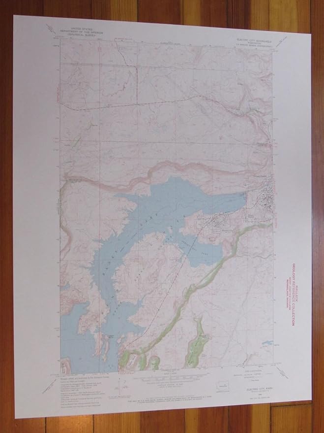 Electric City Washington 1971 Original Vintage USGS Topo