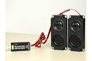 Wonrabai USB Sound Card with 8Ω 5W Speaker for Raspberry Pi/Jetson Nano, USB to Audio Adapter Support Recording and Playback,