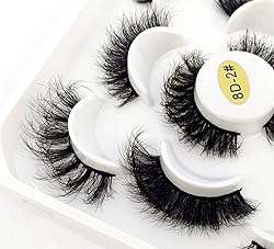 HBZGTLAD new 5 Pairs 25 mm 3d Mink Lashes Bulk Faux