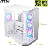 MSI MAG PANO 100R PZ White ATX PC Case with USB 20Gbps Type-C view 2