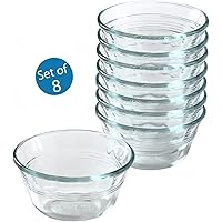 Pyrex Bakeware Clear Custard Cups, Set of 8, 6-Ounce