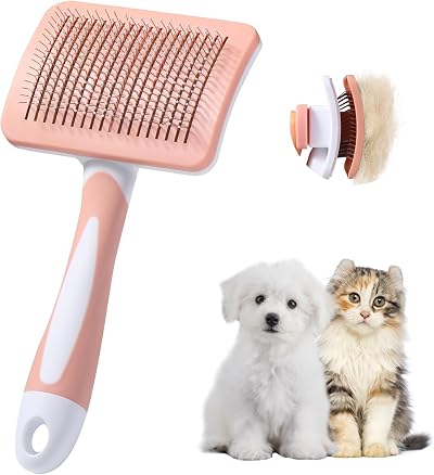 Vinabo Self-Cleaning Cat and Dog Brush Cinnamon