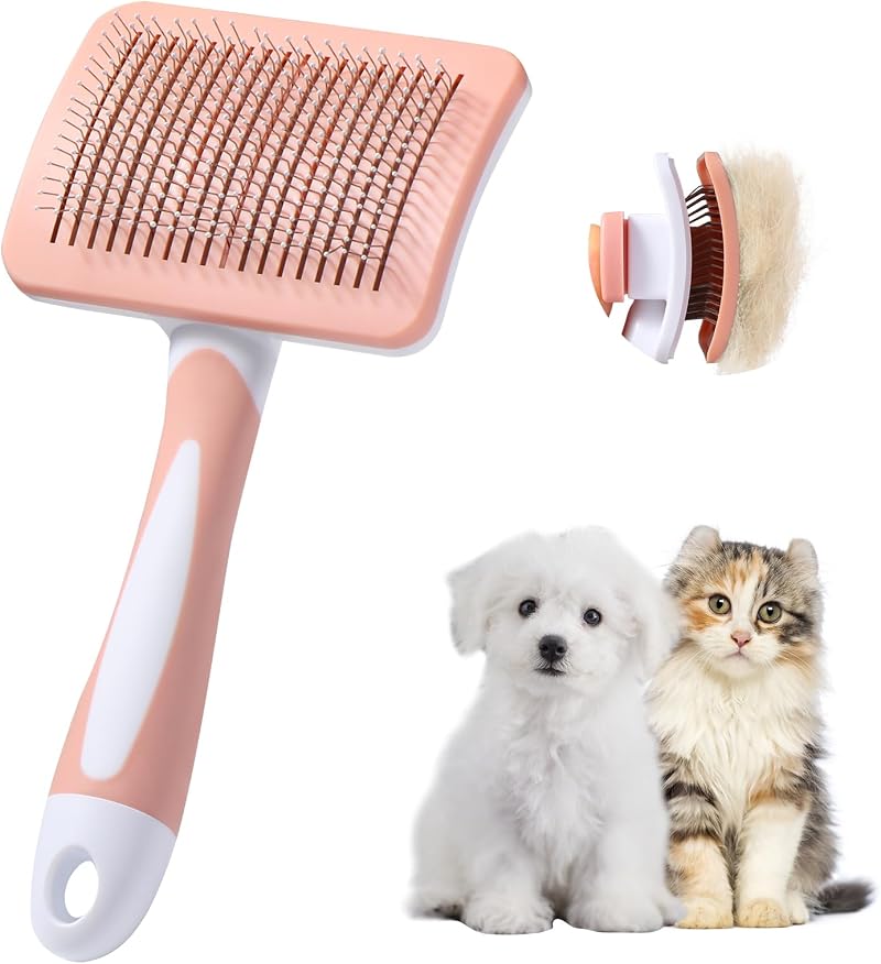 Vinabo Self-Cleaning Cat and Dog Brush Cinnamon