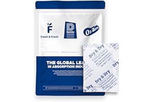 Dry & Dry 10 Gram [100 Packets] Premium Pure & Safe Silica Gel Packets Desiccant Dehumidifier - Rechargeable Fabric Silica Pa