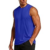 TACVASEN Tank Top for Men Moisture Wicking Cotton Sleeveless Shirts Muscle Gym Workout Causal Summer Tank Tops