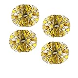 CREATIEE-PRO 4Pcs Metallic Cheerleading Pom Poms