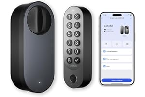 Aqara Smart Retrofit Lock U200 (Fingerprint Keypad Included), Matter Over Thread, Keyless Entry Door Lock with Apple Home Key